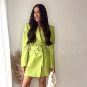 Zara Long Belted Blazer